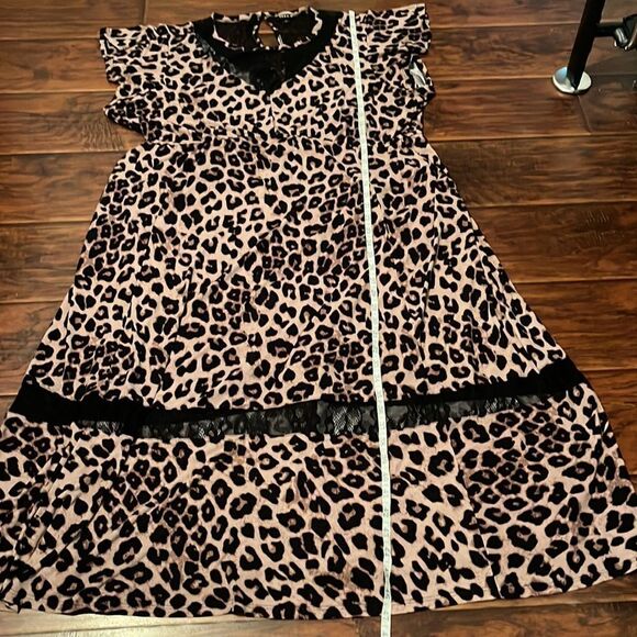 Torrid Leopard Lace Front Pockets Maxi Dress Mobwife Animal Print - Picture 11 of 15